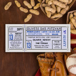 Convite Tíquete de Estádio Vintage Baseball Bar Mitzvah Az<br><div class="desc">Uma antiguidade inspirou um bilhete de entrada de um bar ou de um taco mitzvah no estádio de baseball. Excelente para fanáticos de baseball e entusiastas esportivos. Rsvp - informações de contato sobre o stub e a parte traseira removíveis, bem como sobre a legibilidade. A maioria do texto é personalizável,...</div>