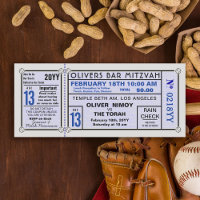 Tíquete de Estádio Vintage Baseball Bar Mitzvah Az
