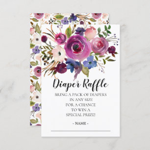 Convite Tíquete de Fralda Azul de Plum Moderno