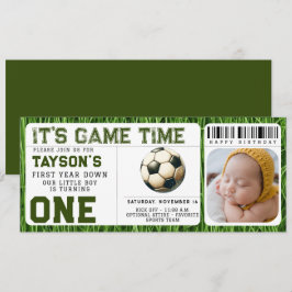 Convite Tíquete de primeiro aniversario para Baixo no Prim