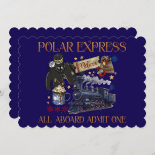 Convite Tíquete personalizado para o Polar Express