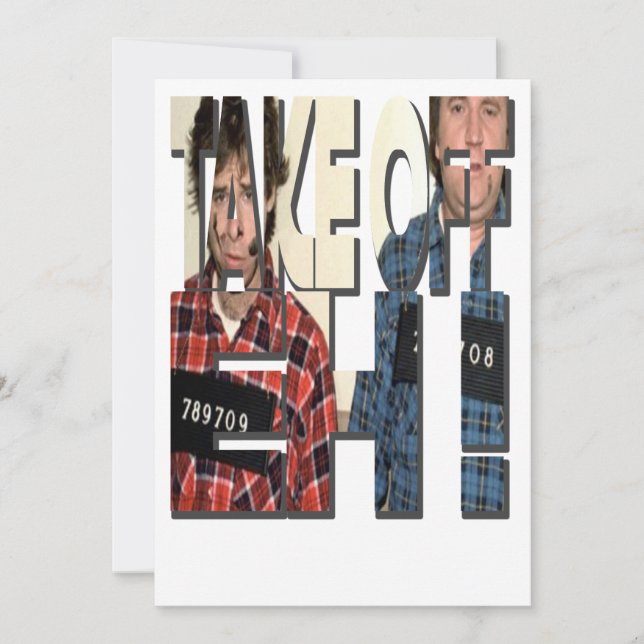 Convite Tira-Te, Eh! Design Clássico de Brew Estranho (Frente)