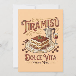 Convite Tiramisu Dolce Vita Sobremesa Italiana
