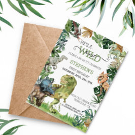 Convite Tiranossauros do Raptor de Dinossauros de Um Anive