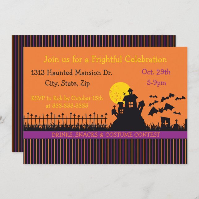 Convite Tiras Assombradas (Frente/Verso)