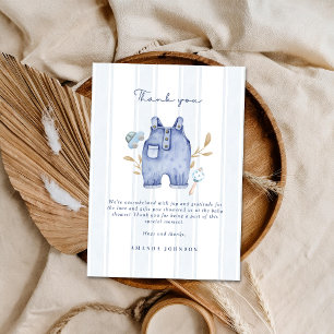 Convite Tiras de jeans azuis modernos para chá de bebê