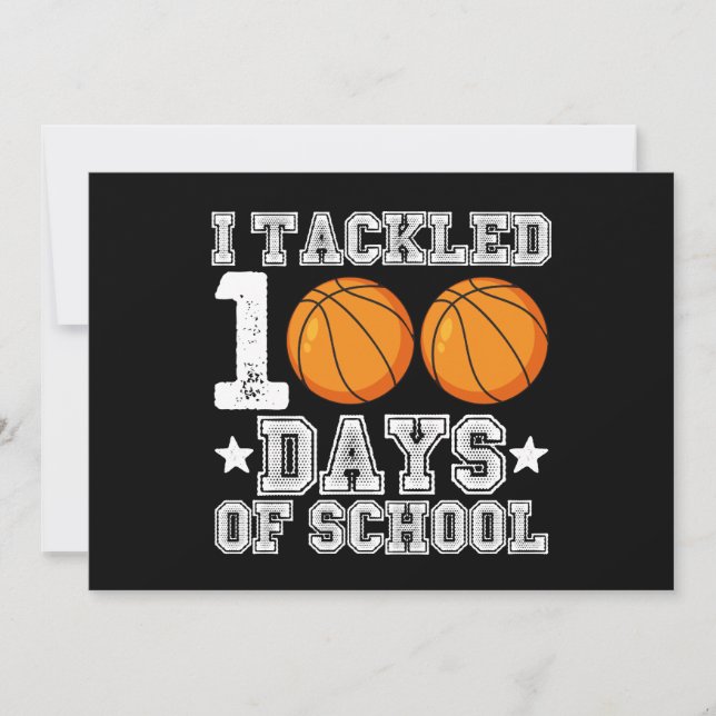 Convite Tirei 100 Dias de Basquete Escolar (Frente)