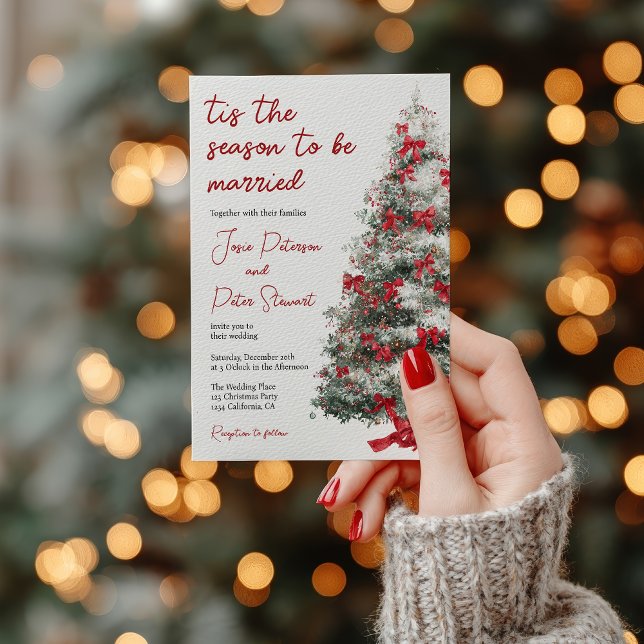 Convite Tis The Season to Be Married Winter Bridal Shower (Tis The Season to Be Married Winter Bridal Shower Invitation)