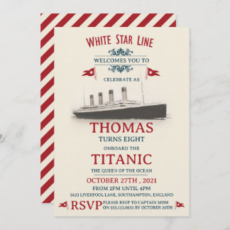Convite Titanic Birthday Party