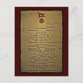 Convite Titanic RMS do menu final