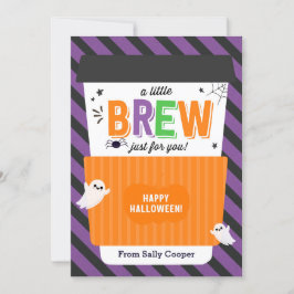 Convite Titular do Cartão-Presente de Café de Halloween pa