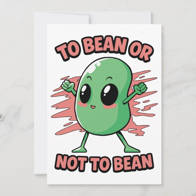 Convite To bean or not to bean (Frente)