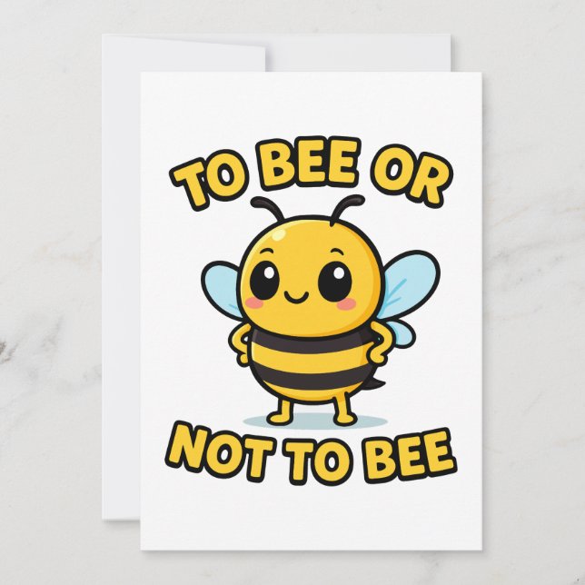 Convite To bee or not to bee (Frente)
