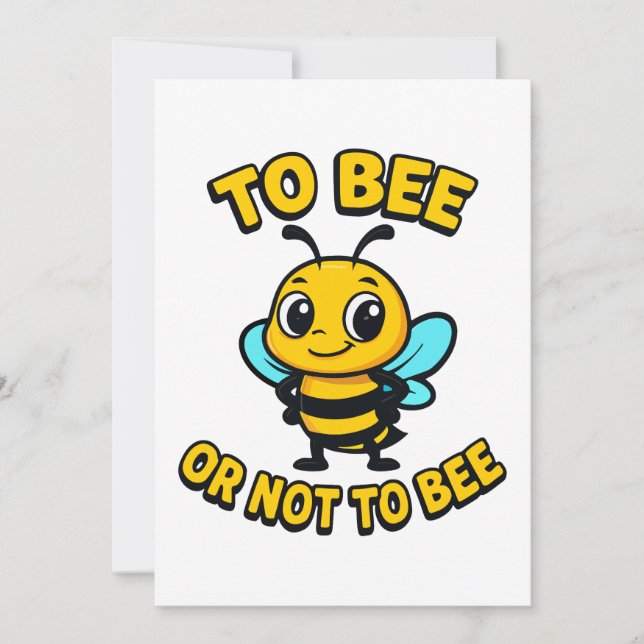 Convite To bee or not to bee (Frente)
