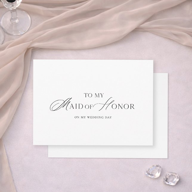 Convite To My Maid of Honor Wedding Card (Criador carregado)