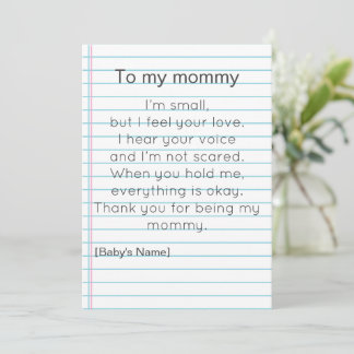 Convite To My Mommy for First Mother's day personalized 