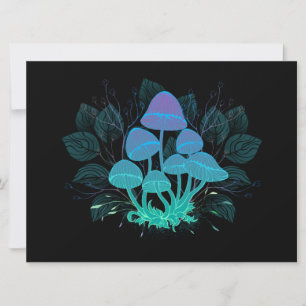 Convite Toadstools em arbustos