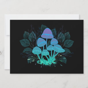 Convite Toadstools em arbustos