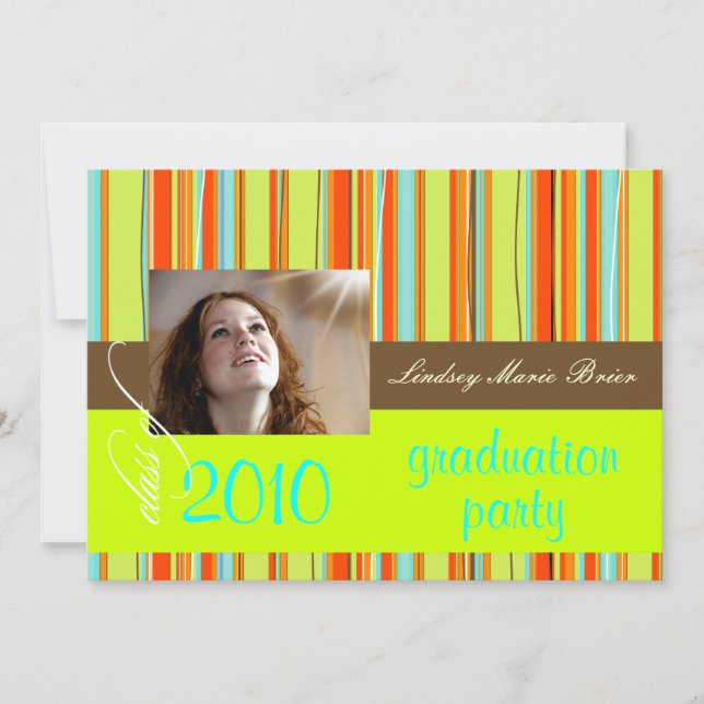 Convite Toalha/laranja/limão de praia fluorescente (Frente)