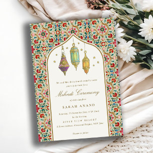 Convite Tochas Florais Ornamentadas e Elegantes para Cerim