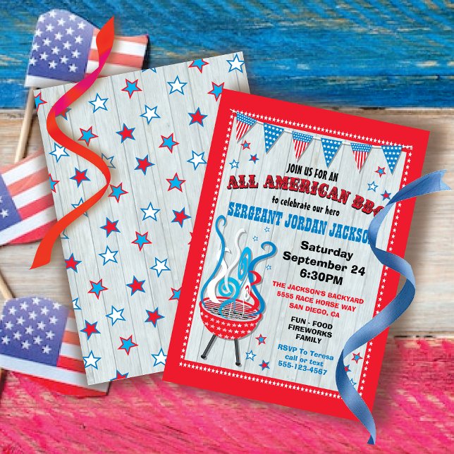 Convite Toda a Festa de Churrasco Americano (Criador carregado)