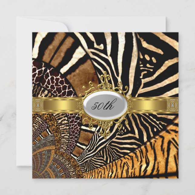 Convite Toda a Pele Animal tem uma aparência de 50ª Festa  (Frente)