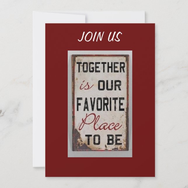 CONVITE TODA OCASIÃO "JUNTE-SE A NÓS" CONVITE=TOGETINIDADE (Frente)