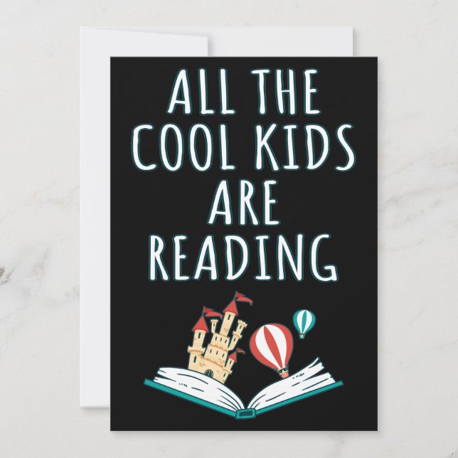 Convite Todas As Crianças Legal Estão Lendo Convocação (Frente)