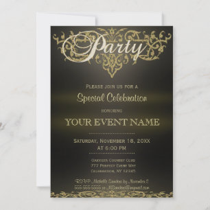 Convite Todas as finalidades   Ornamentais Dourados