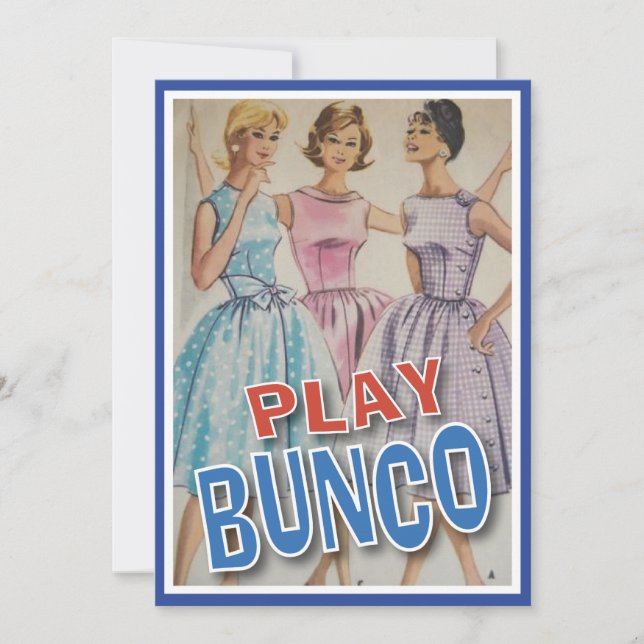Convite Todas As Mulheres Estão Jogando Bunco (Frente)