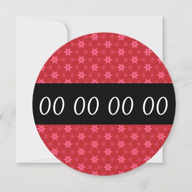 Convite Todo o VERMELHO moderno da festa de aniversário do (Frente)