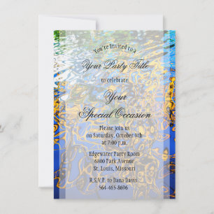 Convite Todo-ocasião reflexiva da arte abstracta das