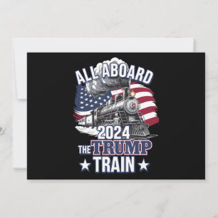 Convite Todos a Bordo do Trem do Trump Trump 2024 Patrióti