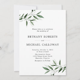 Convite Todos em Um Delicado Eucalyptus e Casamento Sombra