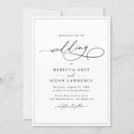 Convite Todos Em Um Esboço Elegante Sage Green Casamento