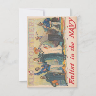 Convite Todos Juntos! Inscreva-Se No Poster WWI Do Marinho