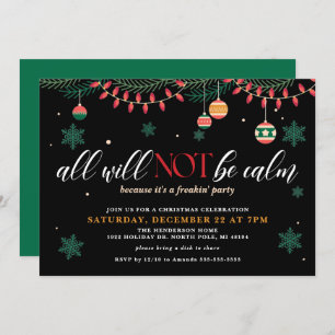 Convite Todos Não Serão Convidados De Natal Engraçado.