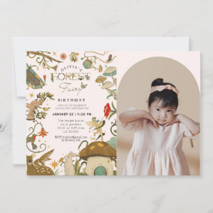 Convite Todos os anos, aniversário da Fada de Mushroom For