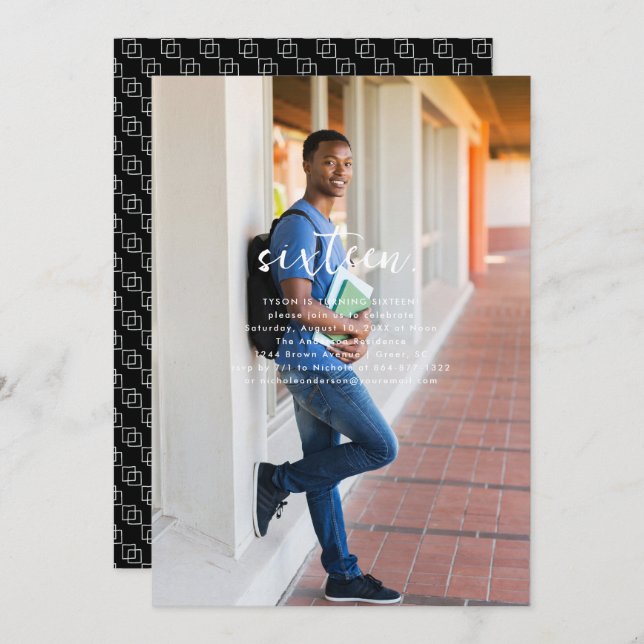 Convite Todos os anos | Festa de aniversário de Fotografia (Frente/Verso)