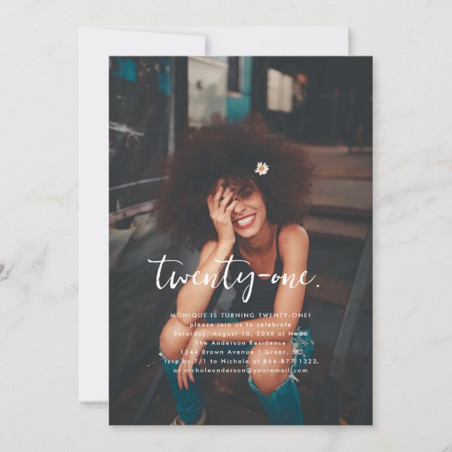 Convite Todos os anos | Festa de aniversário de Fotografia (Frente)