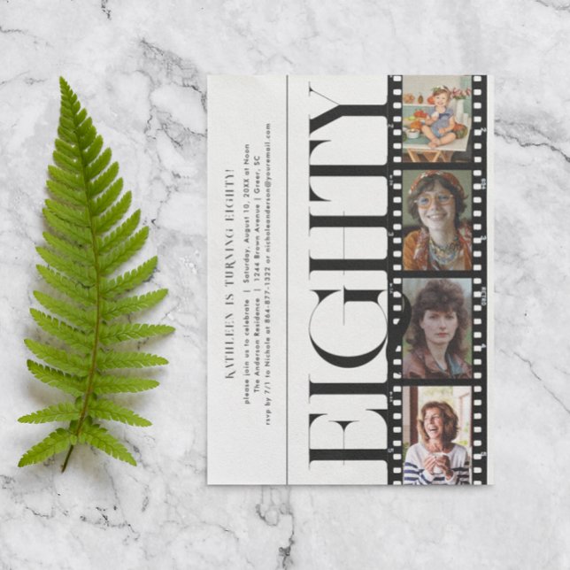 Convite Todos os anos | Festa de aniversário de Fotografia (Criador carregado)