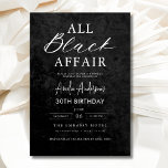 Convite Todos os Elegantes Modernos da Festa de aniversári<br><div class="desc">Celebre em estilo com este Convite Elegante Moderno para o Caso Negro, a forma perfeita de anunciar uma noite inesquecível. Esse design elegante e sofisticado apresenta um fundo preto impressionante com sotaques mínimos para um toque de classe. Personalize-o com os detalhes do evento para definir o tom para a celebração...</div>