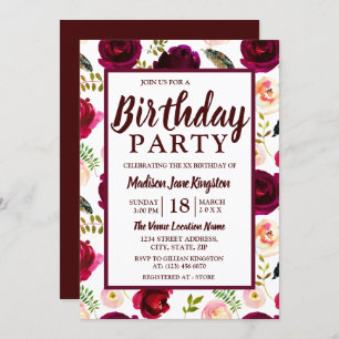 Convite Todos os Idades - Festa de aniversário das Flores