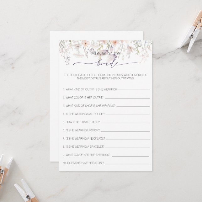 Convite Todos Os Olhos No Jogo Do Chá de panela Da Noiva (Frente/Verso In Situ)