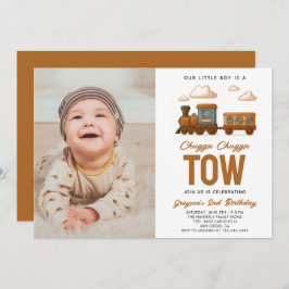 Convite Todos os segundos aniversários do comboio de alta