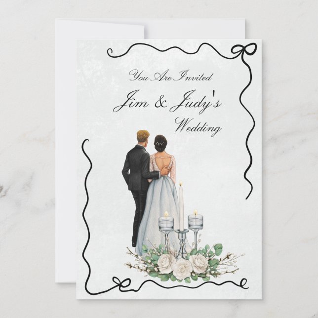 Convite Together Forever - Wedding Celebration Invitation (Frente)