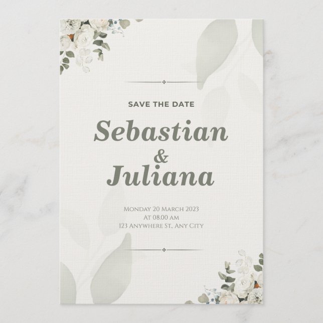 Convite Together Is Our Favorite Place Wedding Invitation (Frente)