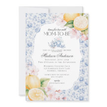 Toile Chá de fraldas do Tea Party Blue Chinoiserie