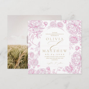 Convite Toile De Jouy Casamento Francês
