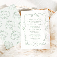 Toile de Jouy, cavalo de balanço Sage Chá de frald